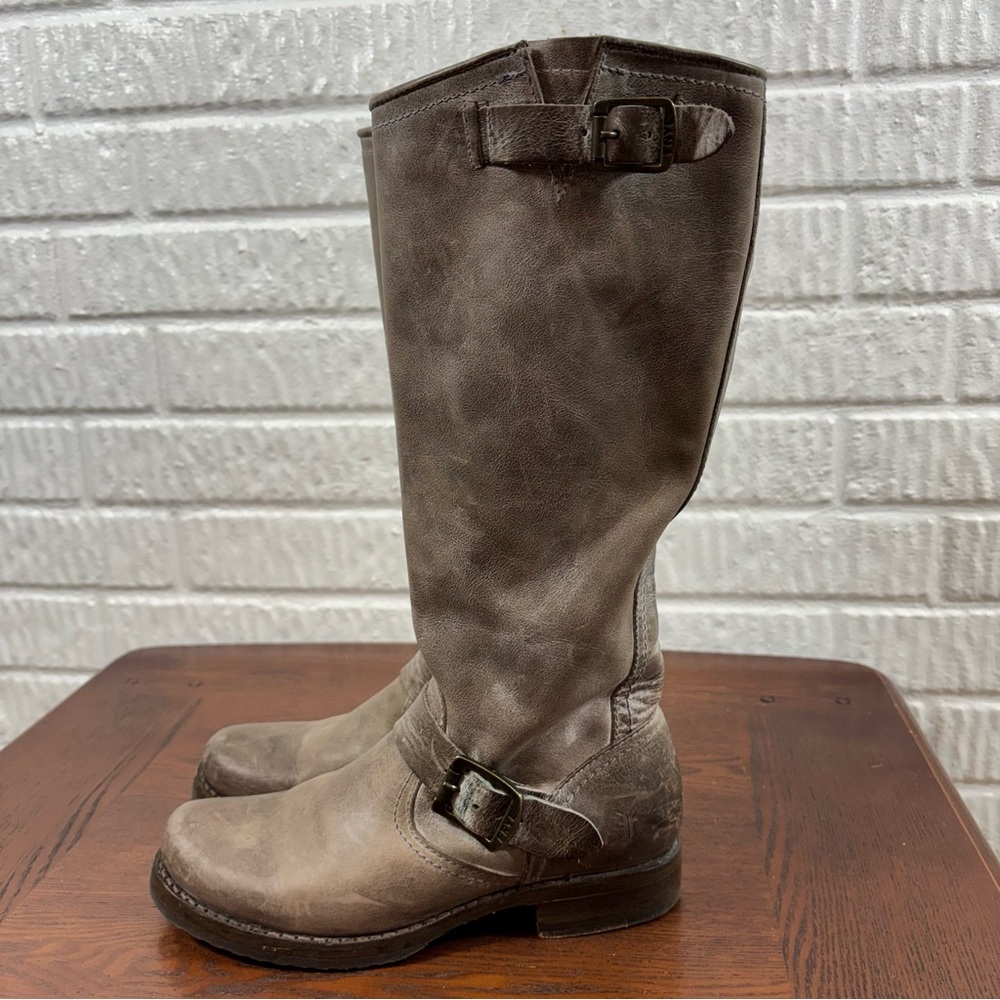 Frye Veronica Slouch Boots Gray 6.5